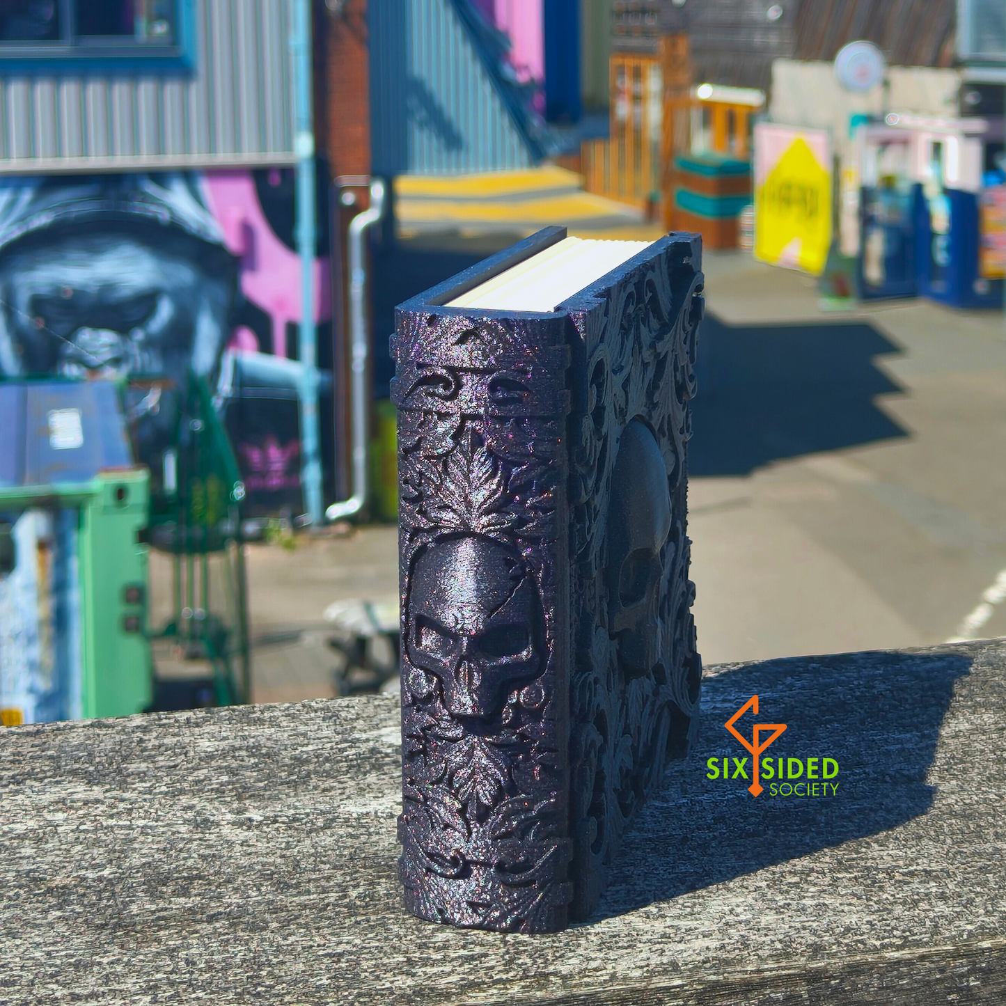3D Printed Book | Dice + Cards + Mini Storage Box | Death Magic Tome