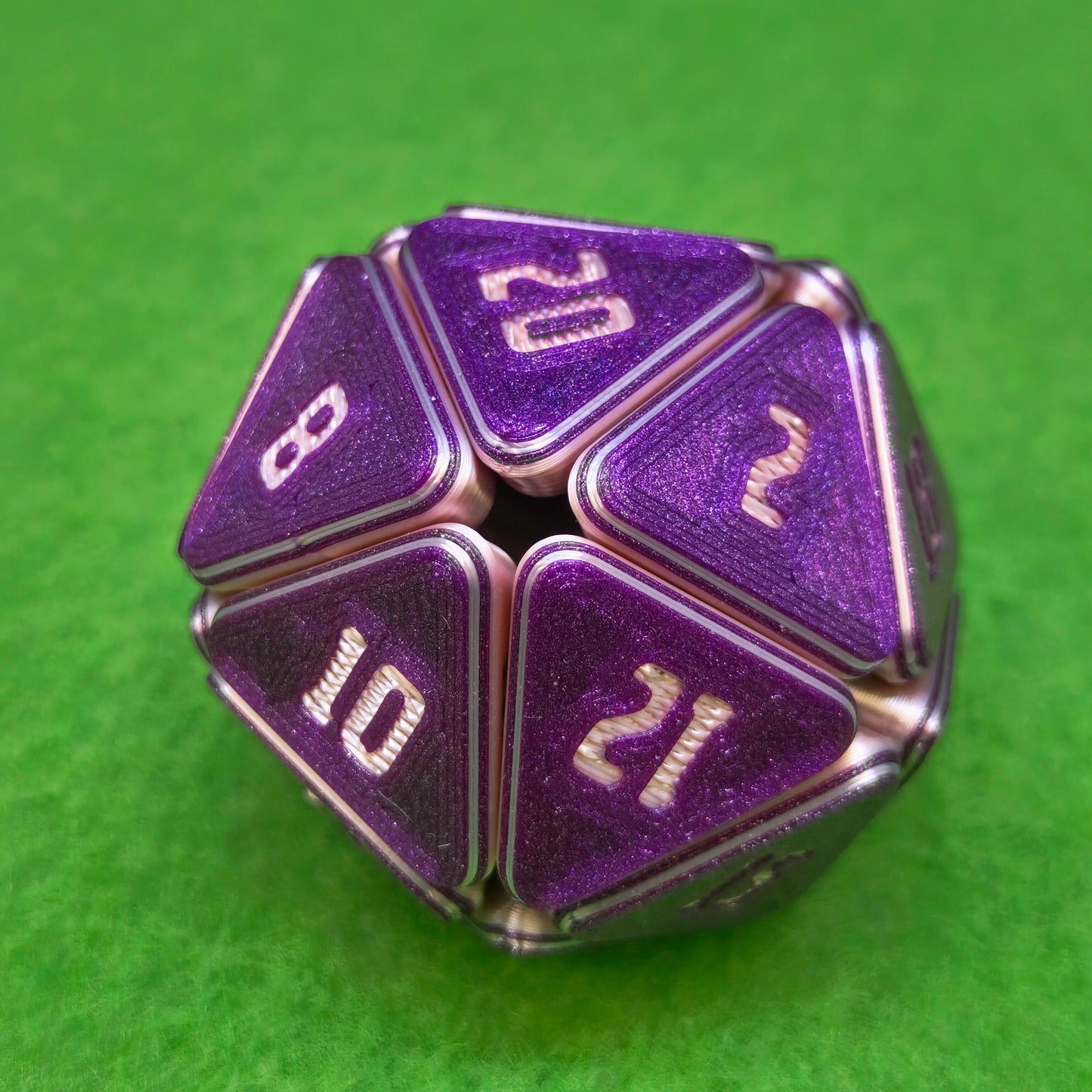 D&D squishable dice, fidget D20, 3D printed gaming accessories, tabletop RPG stress relief toy, gift for Dungeons and Dragons players, squishy D20 for TTRPG gamers.