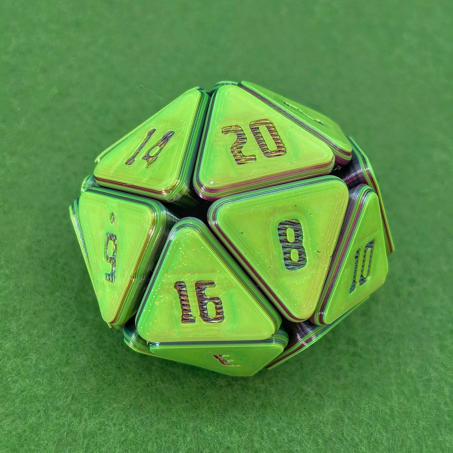 D&D squishable dice, fidget D20, 3D printed gaming accessories, tabletop RPG stress relief toy, gift for Dungeons and Dragons players, squishy D20 for TTRPG gamers.