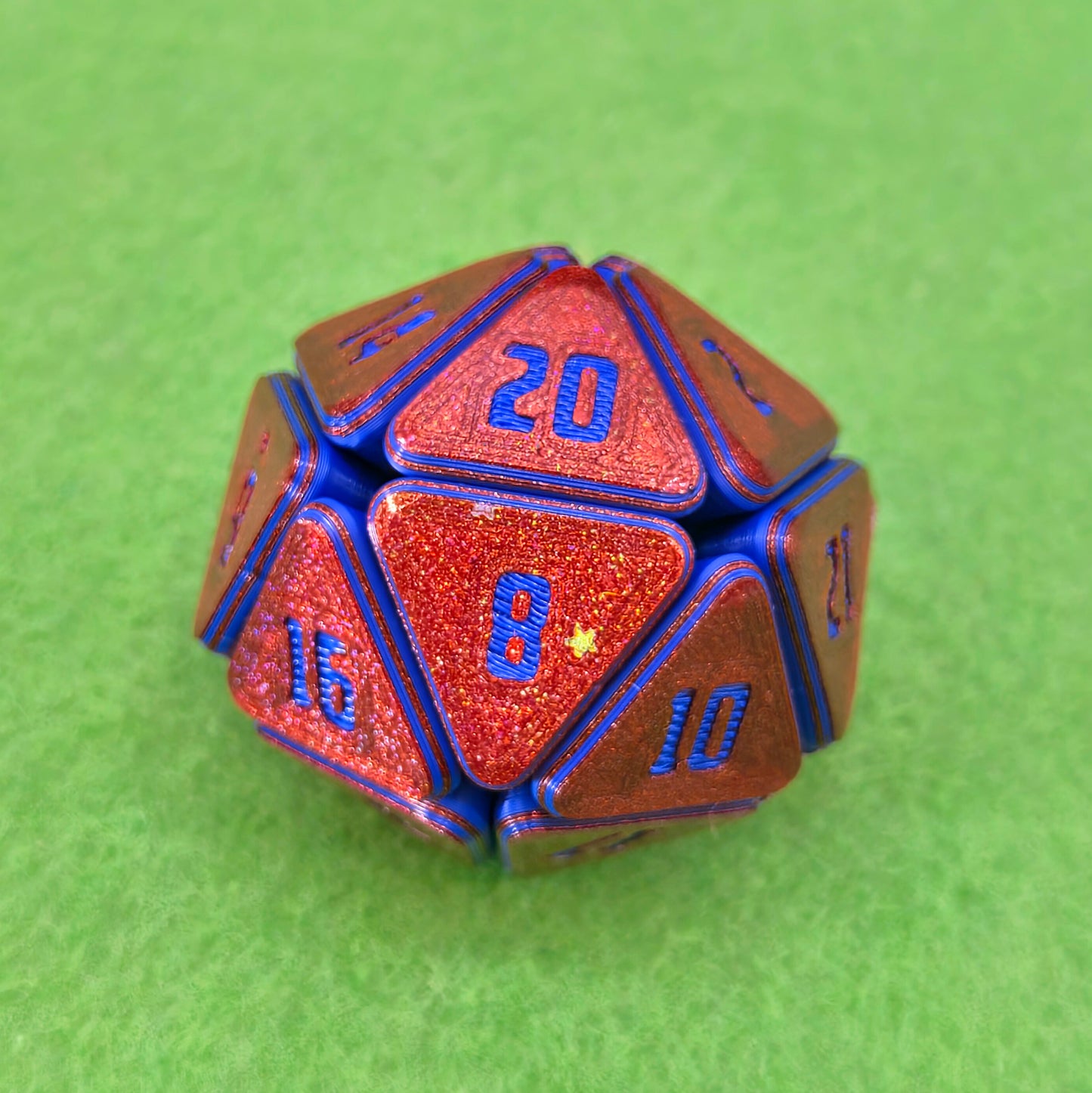 D&D squishable dice, fidget D20, 3D printed gaming accessories, tabletop RPG stress relief toy, gift for Dungeons and Dragons players, squishy D20 for TTRPG gamers.