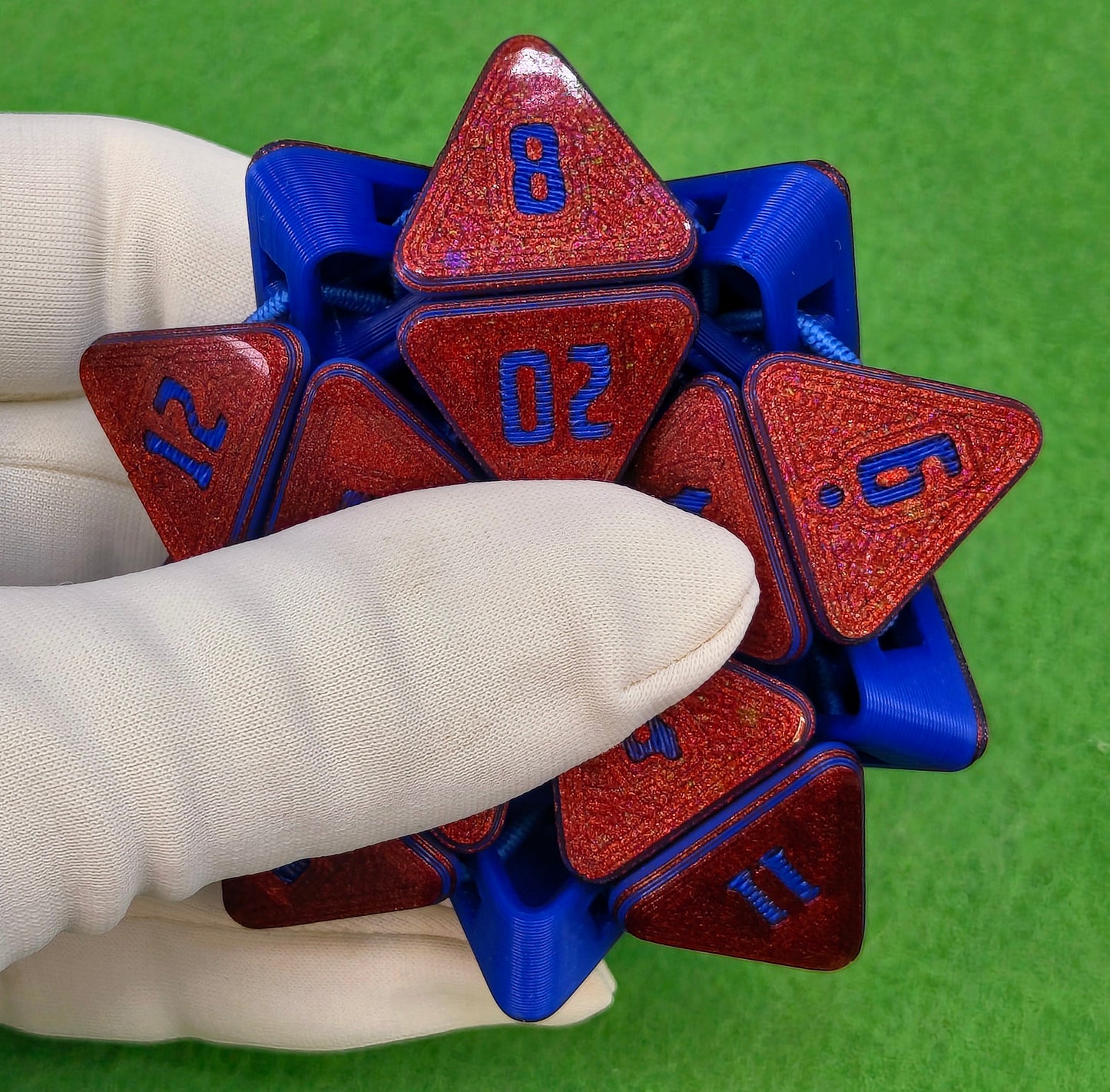 D&D squishable dice, fidget D20, 3D printed gaming accessories, tabletop RPG stress relief toy, gift for Dungeons and Dragons players, squishy D20 for TTRPG gamers.