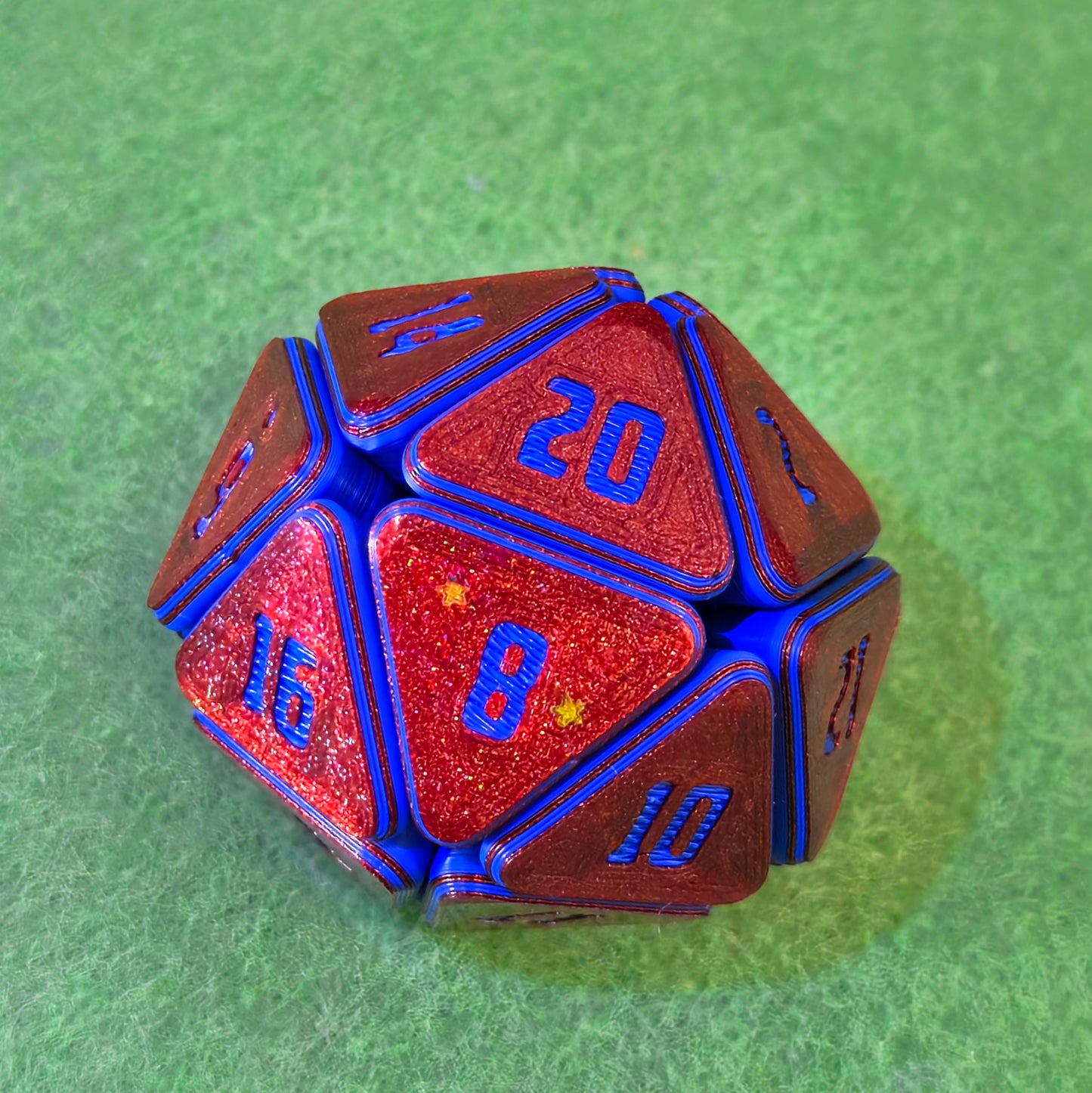 D&D squishable dice, fidget D20, 3D printed gaming accessories, tabletop RPG stress relief toy, gift for Dungeons and Dragons players, squishy D20 for TTRPG gamers.