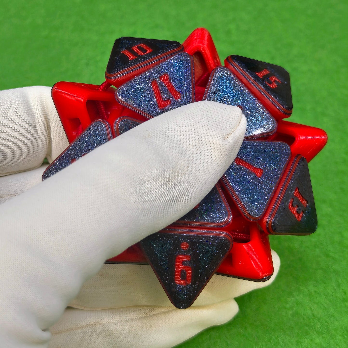 D&D squishable dice, fidget D20, 3D printed gaming accessories, tabletop RPG stress relief toy, gift for Dungeons and Dragons players, squishy D20 for TTRPG gamers.