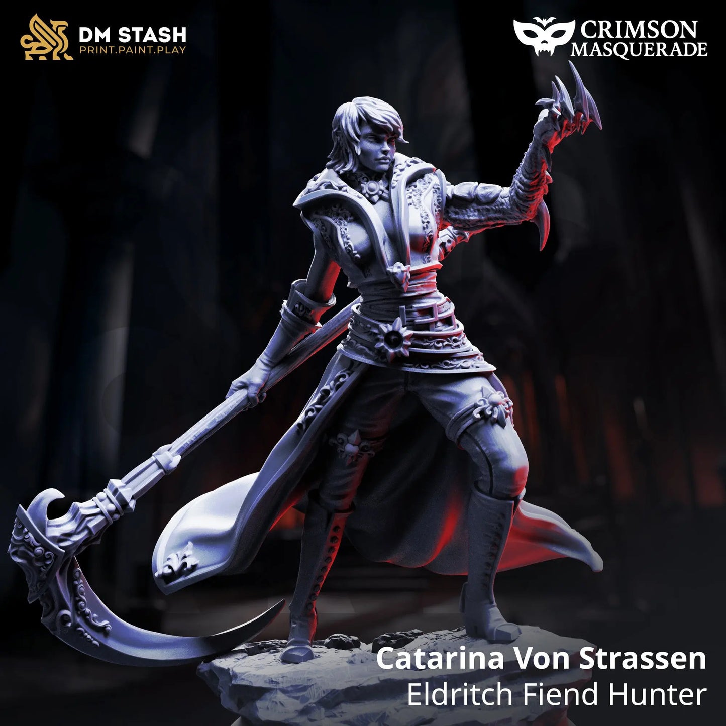 3D Printed Resin Miniature | 32mm Scale | Red Autumn - Aberration - Six Sided Society