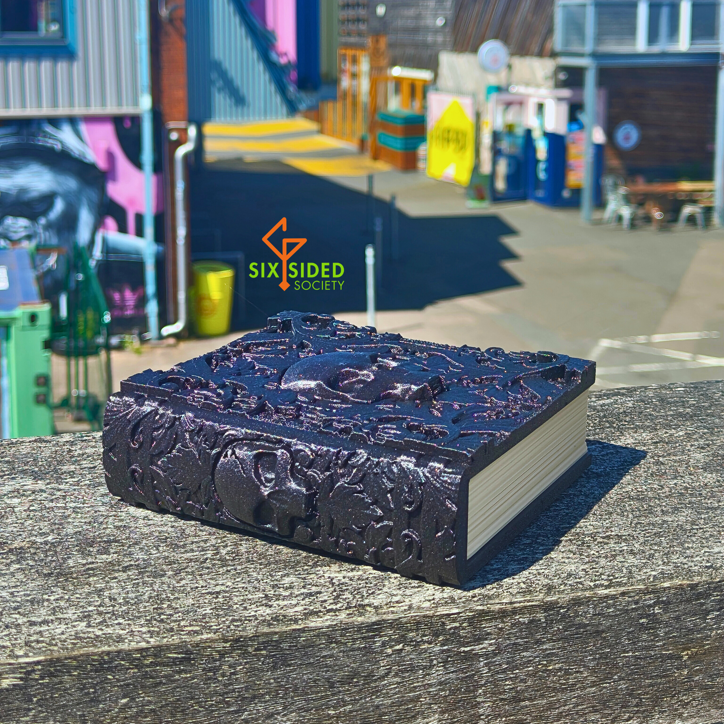 3D Printed Book | Dice + Cards + Mini Storage Box | Death Magic Tome