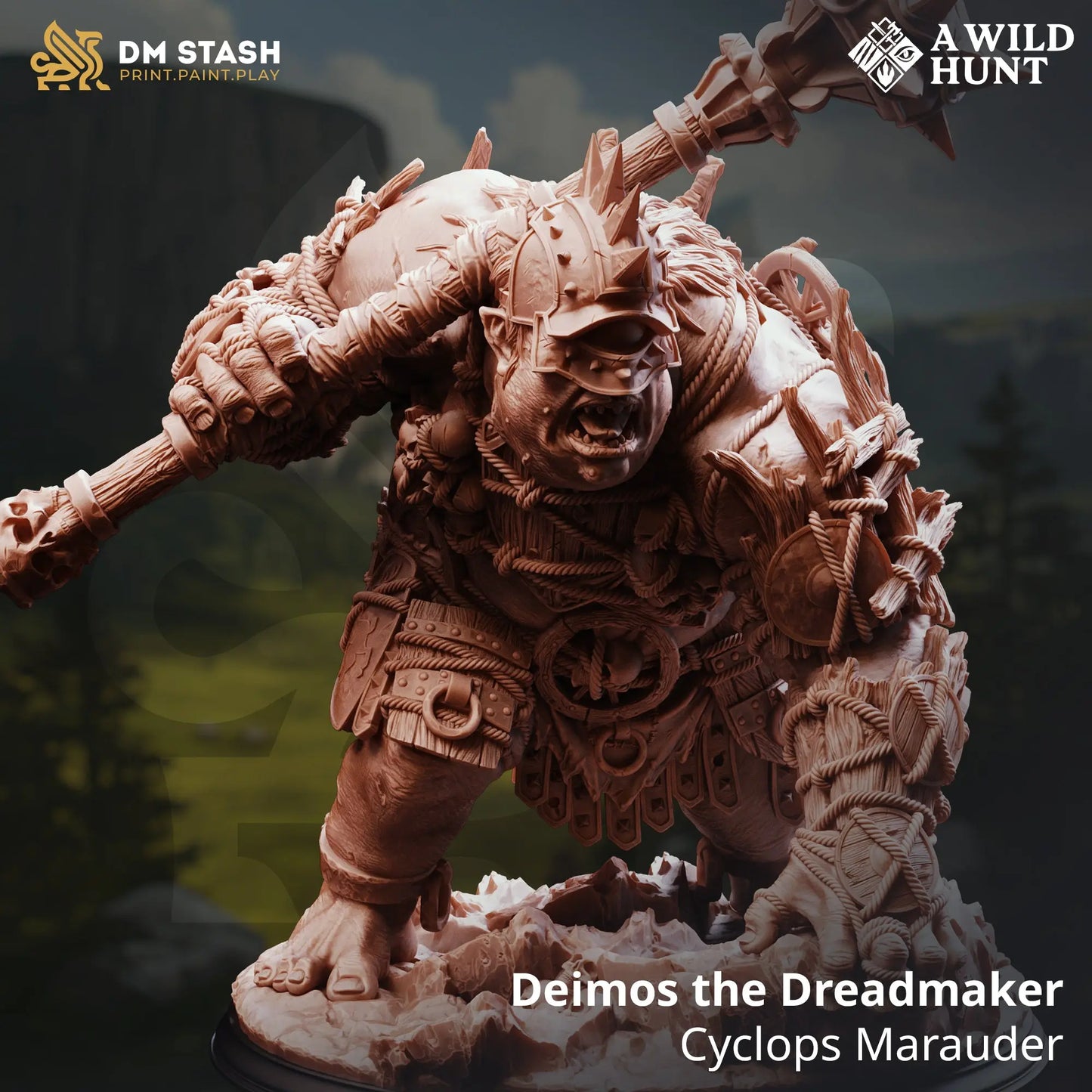 3D Printed Resin Miniature | Huge Monstrosity | Cyclops Marauder