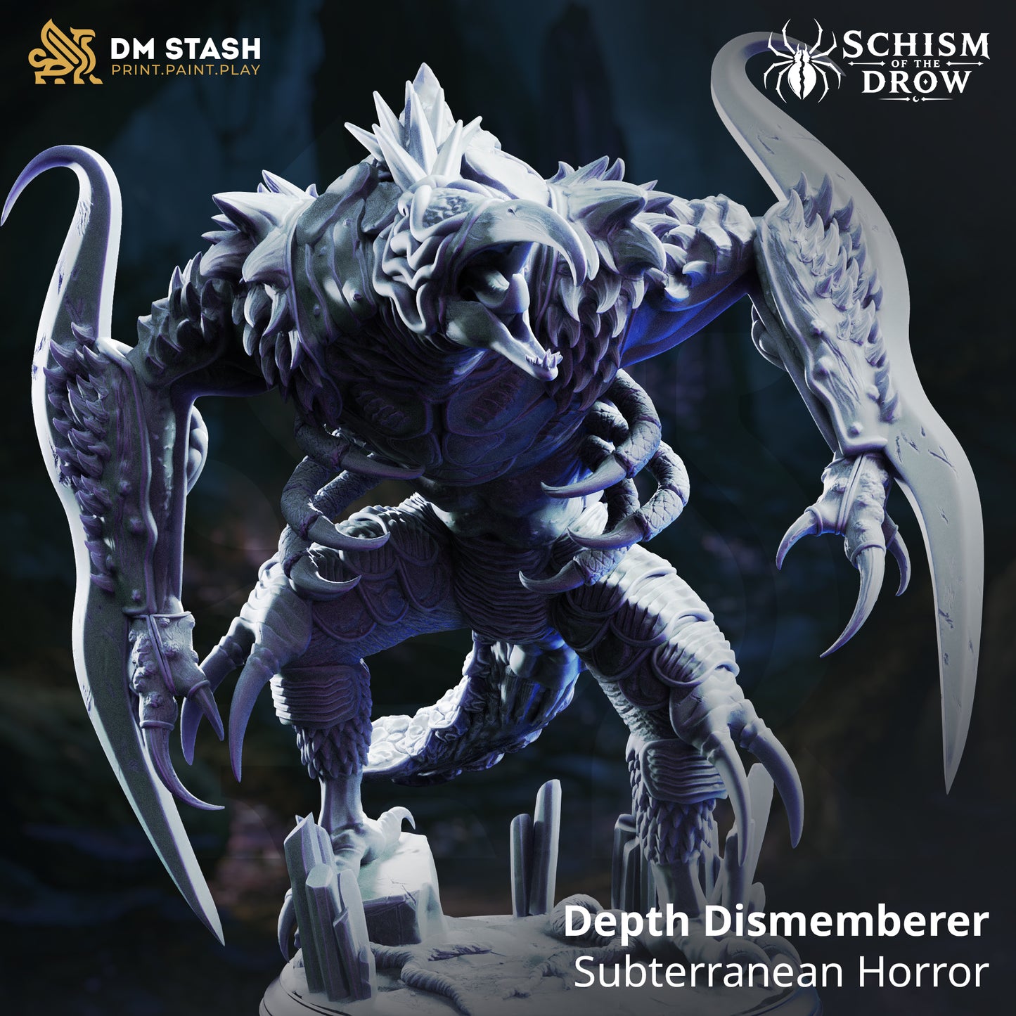 3D Printed Resin Miniature | Large Monstrosity | The Depth Dismemberer
