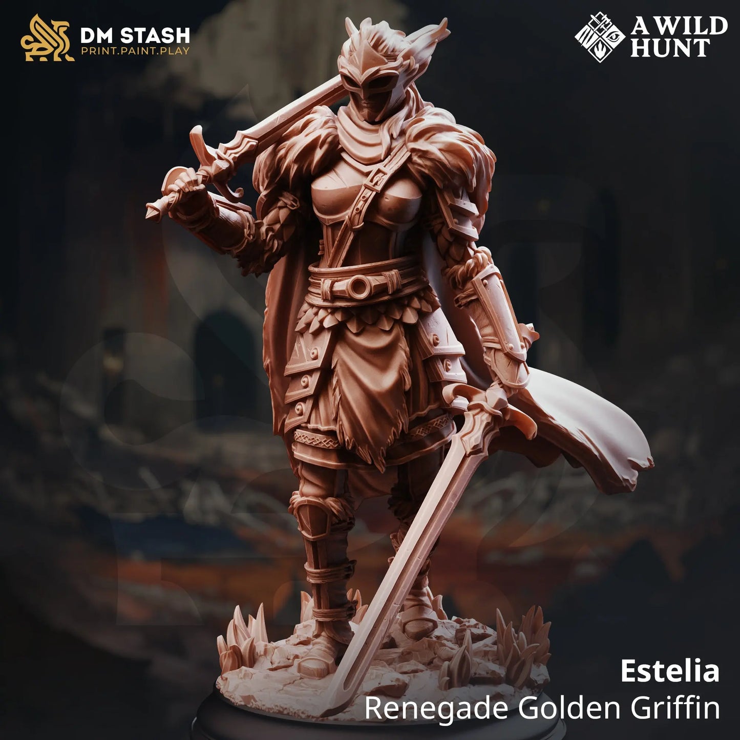 3D Printed Resin Miniature | 32mm Scale | The Wild Hunt - Half Elf - Six Sided Society