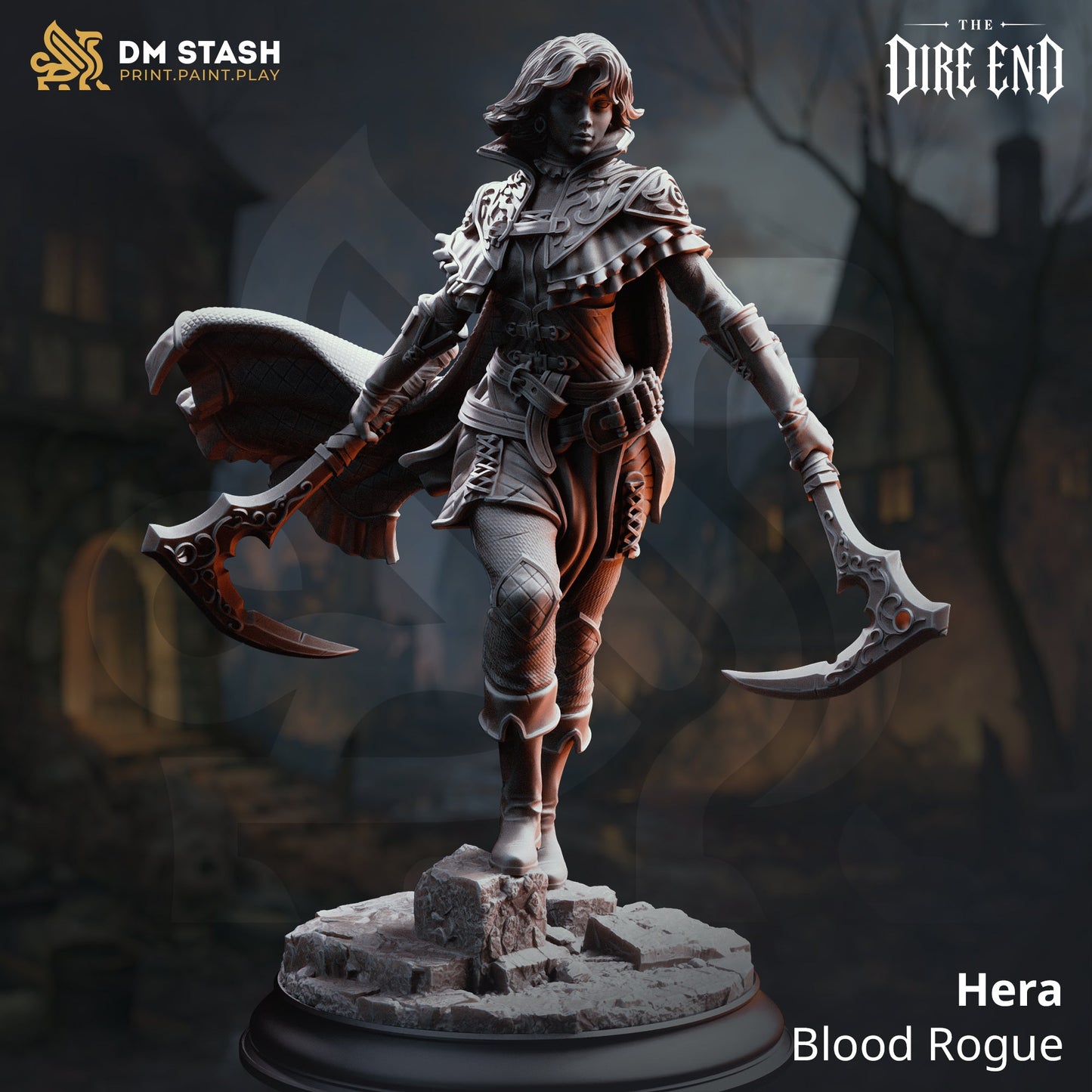 3D Printed Resin Miniature | 32mm Scale | The Dire End - Human Six Sided Society