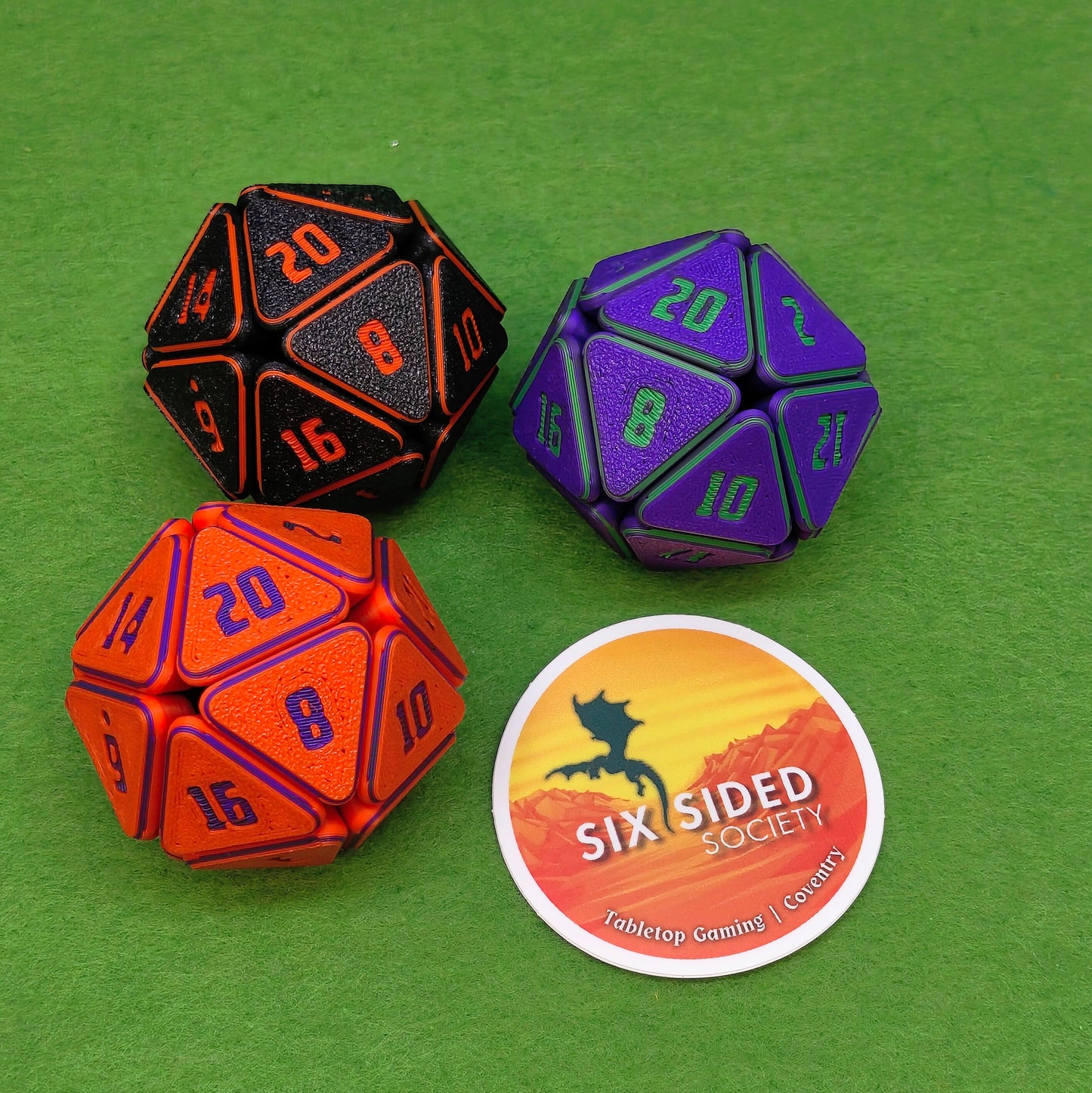 Squishy D20 | 3D Printed Fidget Dice for Tabletop Gamers & RPG Fans