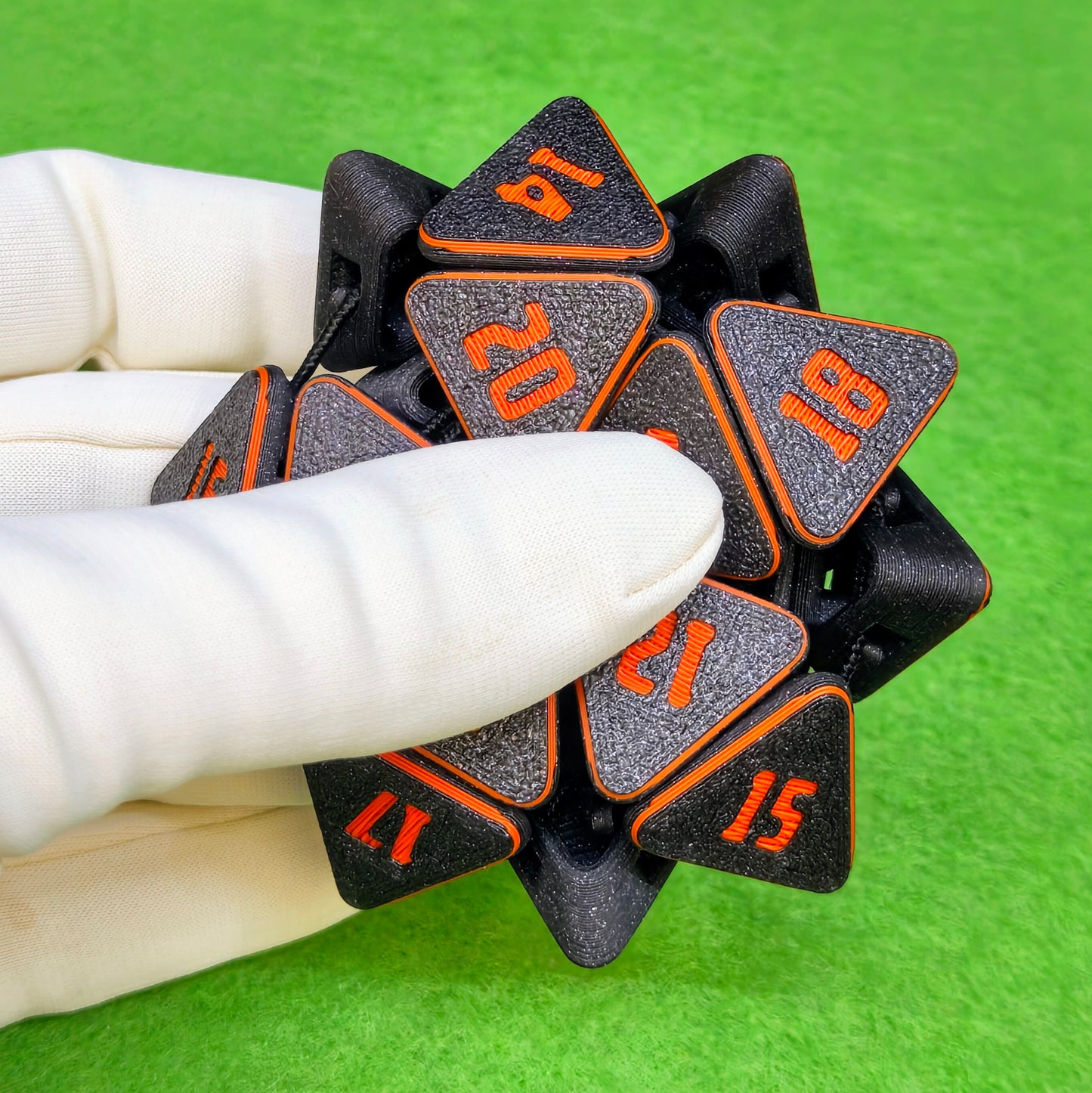 Squishy D20 | 3D Printed Fidget Dice for Tabletop Gamers & RPG Fans