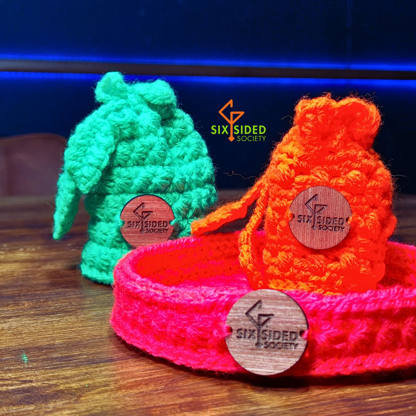 Vibrant Neon Crochet Dice Bag | Bold Style for Your Math Rocks!