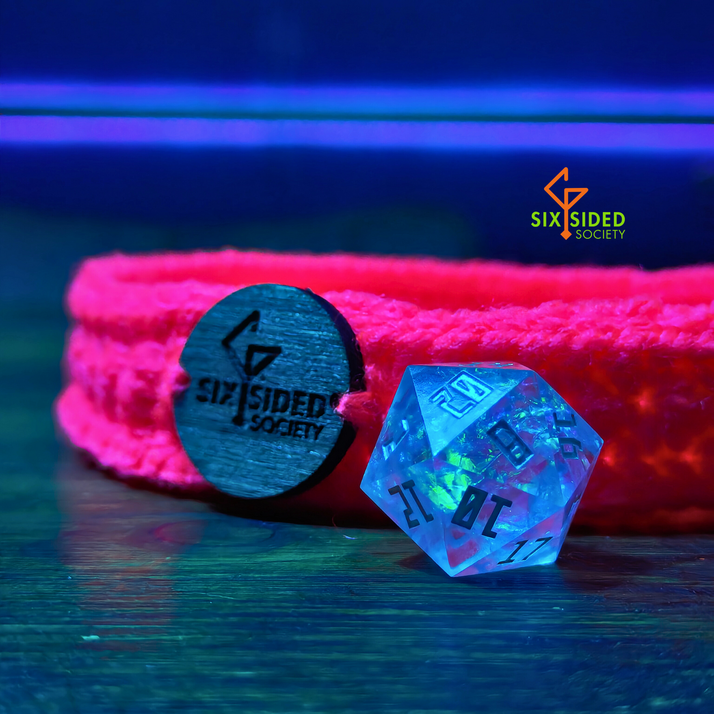 Vibrant Neon Crochet Dice Tray | Bold, Fun, and Functional!