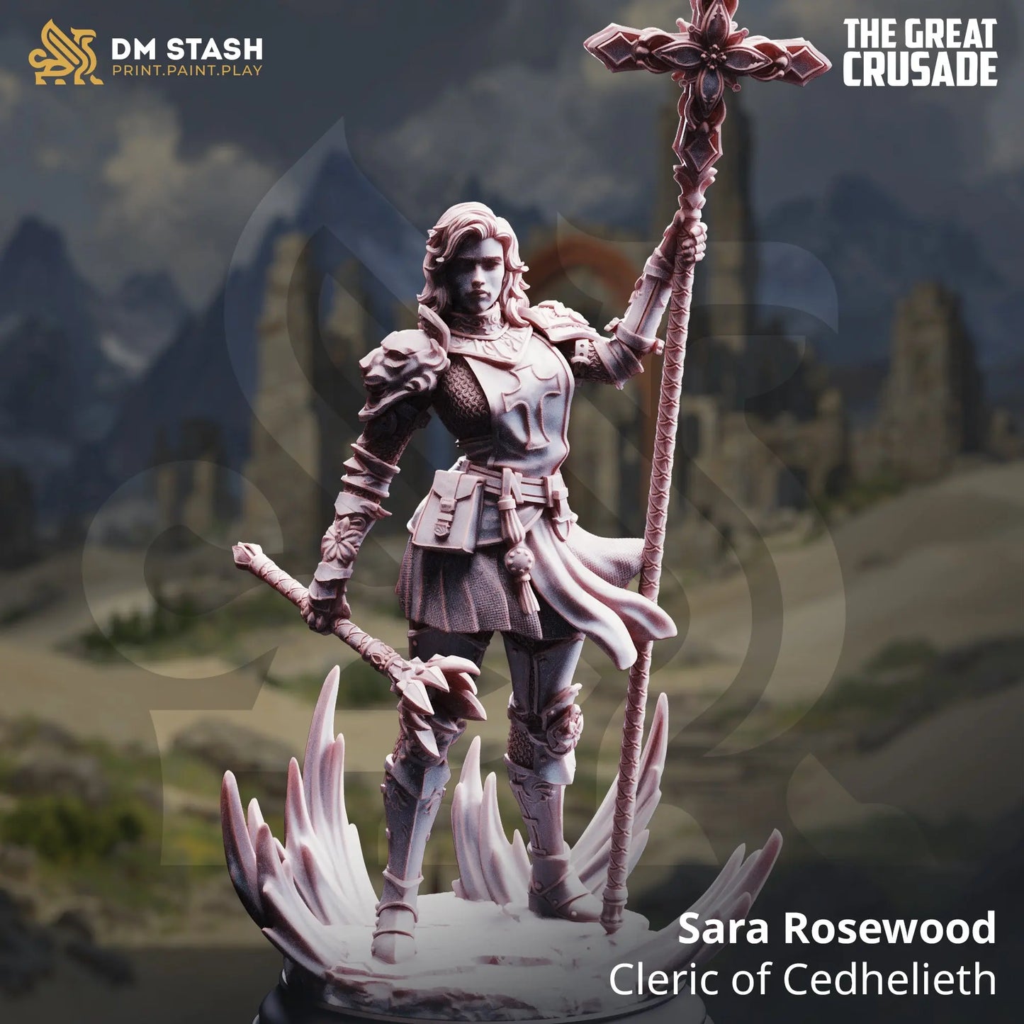 3D Printed Resin Miniature | 32mm Scale | The Great Crusade - Human - Six Sided Society Coventry UK