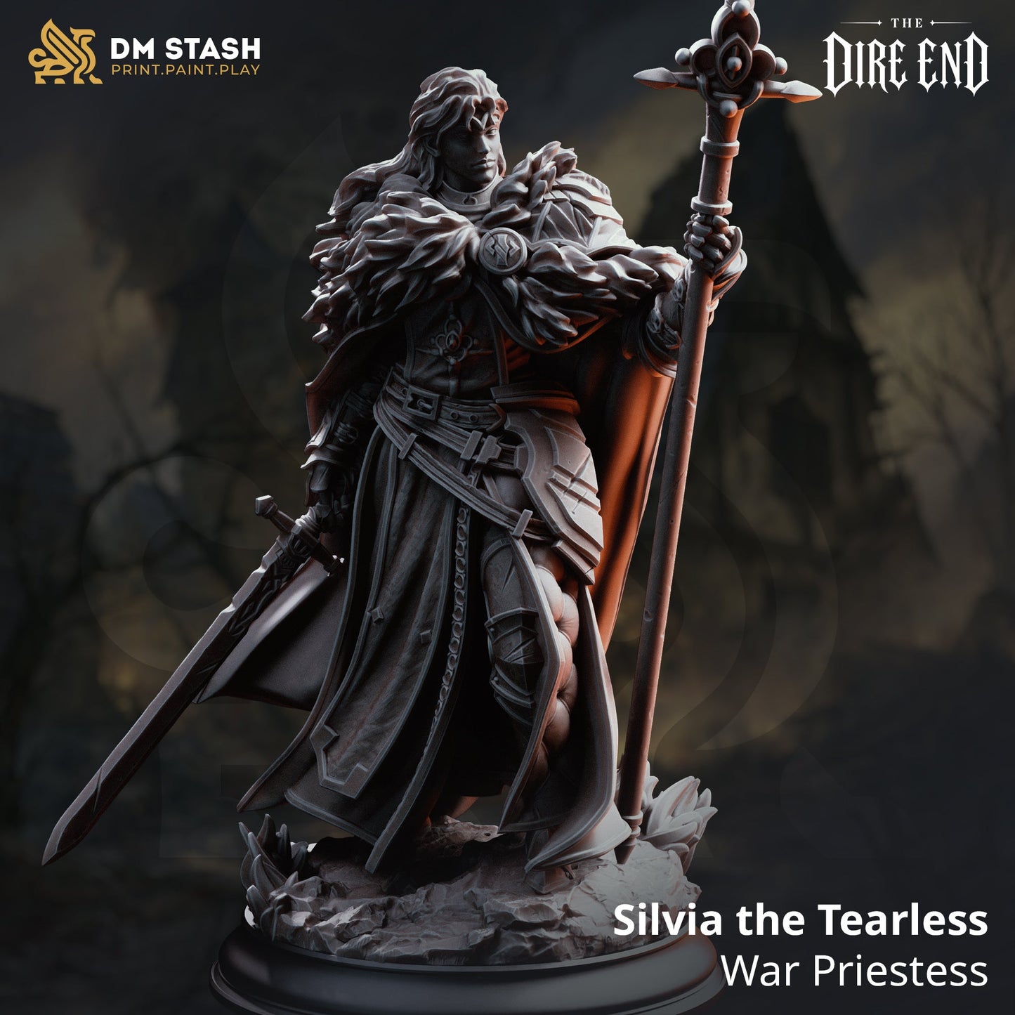 3D Printed Resin Miniature | 32mm Scale | The Dire End - Human Six Sided Society