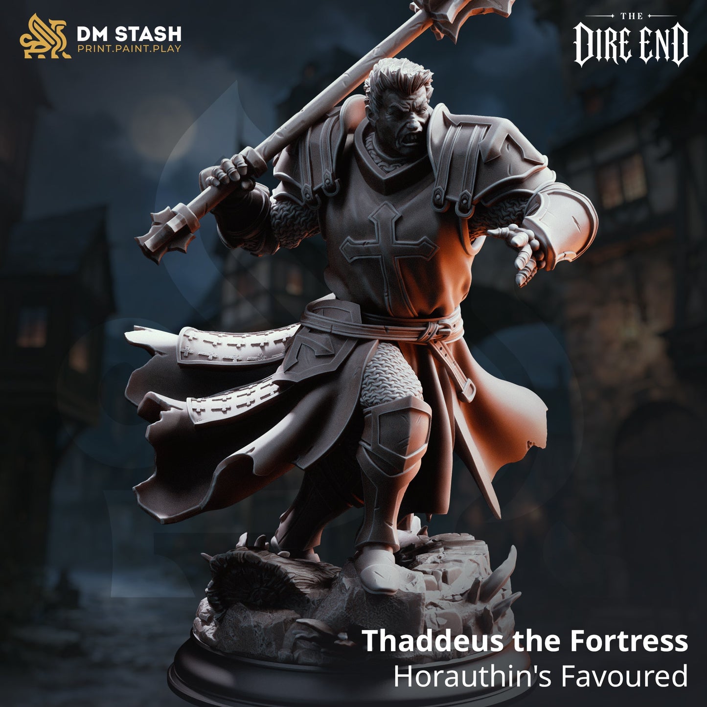 3D Printed Resin Miniature | 32mm Scale | The Dire End - Human Six Sided Society