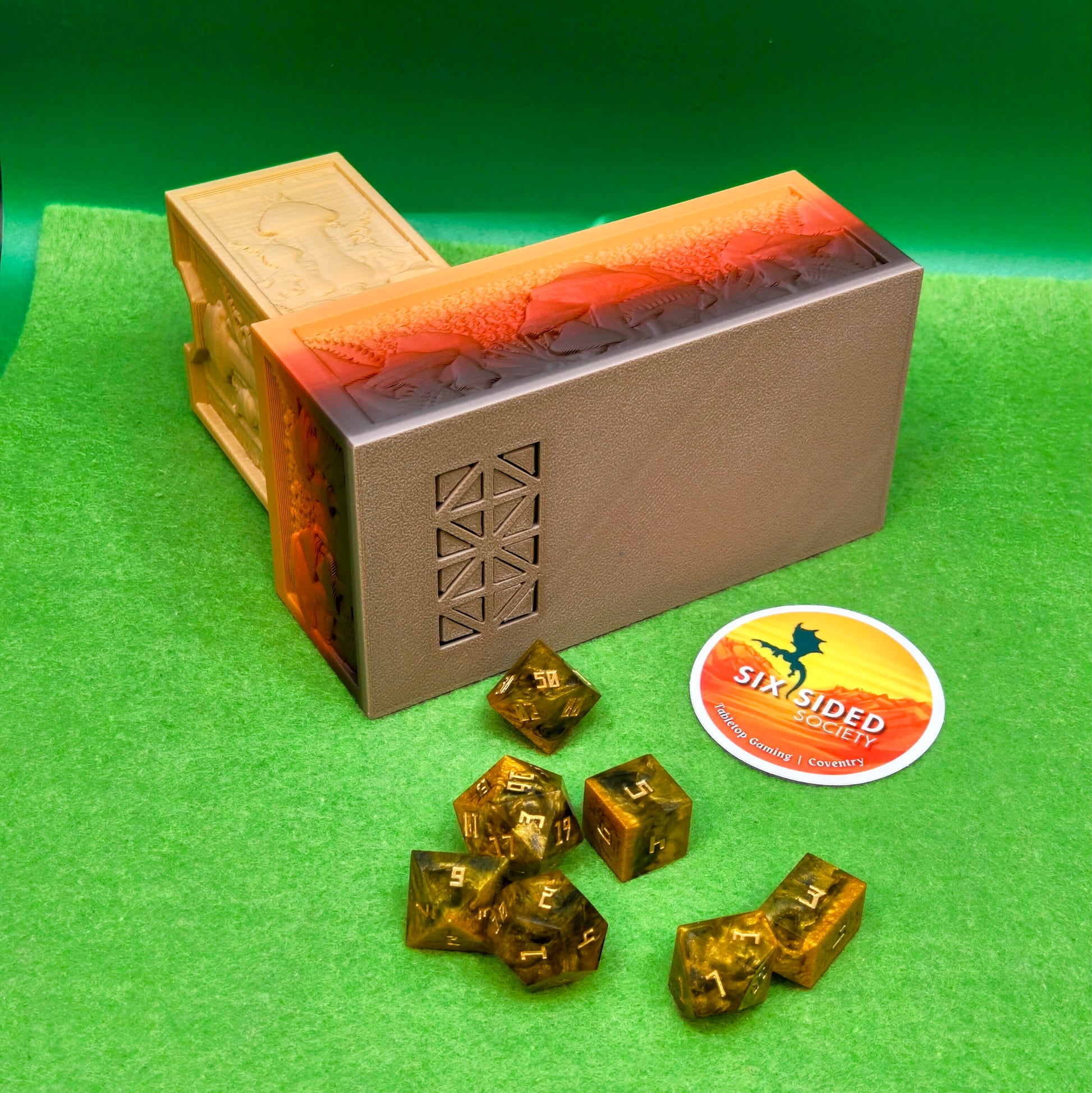 Portable folding dice tower with mushroom design – perfect D&D and Pathfinder accessory