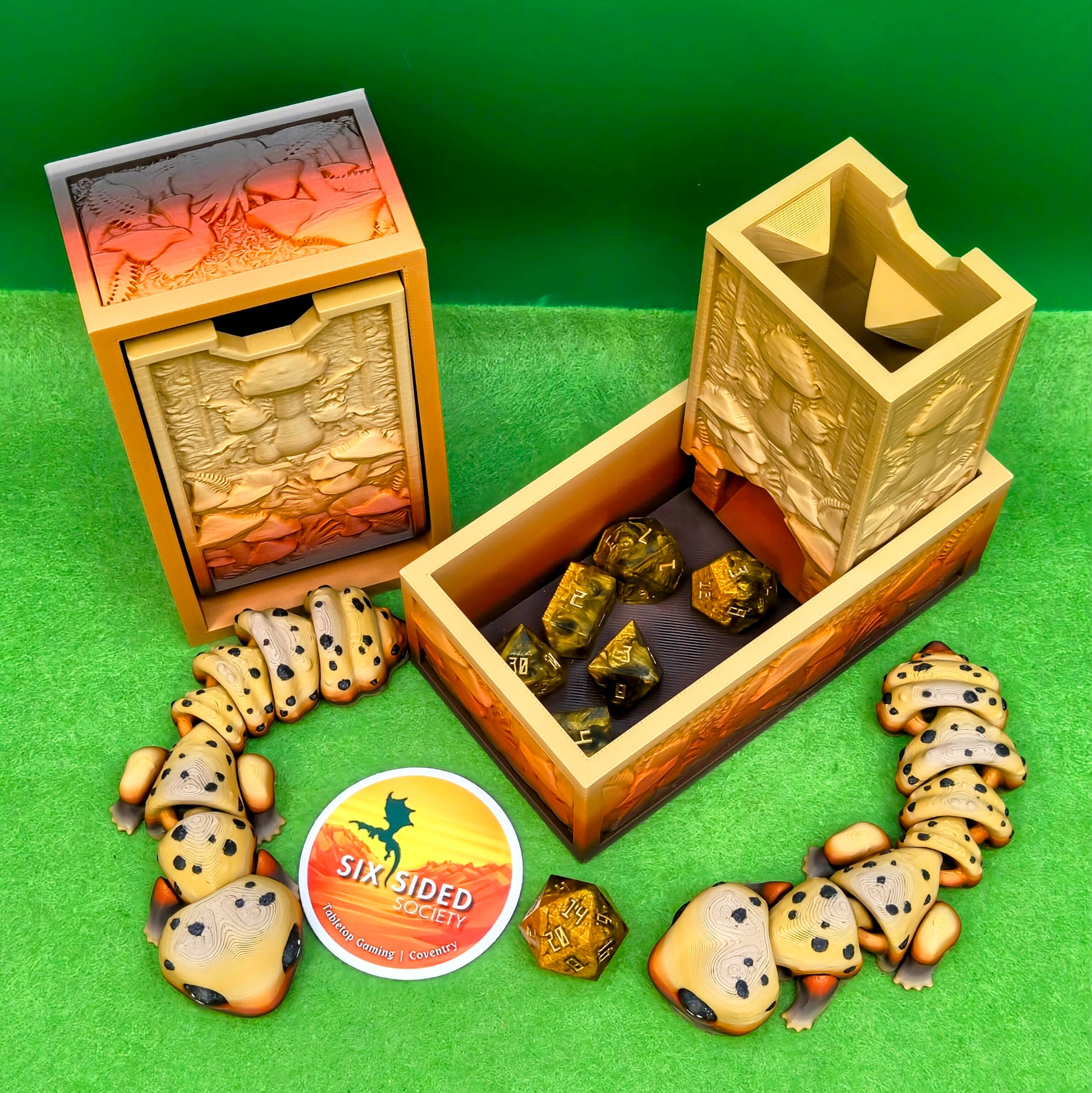 Level up your tabletop gaming nights with our Autumn Mushroom Folding Dice Tower – a 3D printed RPG accessory that keeps dice rolls fair, random, and immersive. Perfect for Dungeons & Dragons, Pathfinder, and all TTRPG adventures. Compact, portable, and full of woodland charm!