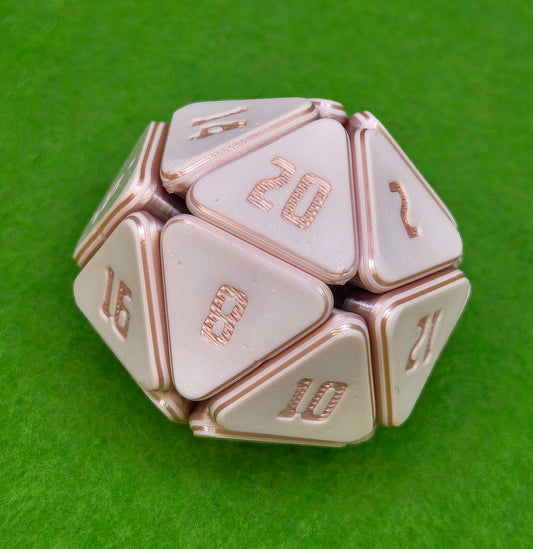 D&D squishable dice, fidget D20, 3D printed gaming accessories, tabletop RPG stress relief toy, gift for Dungeons and Dragons players, squishy D20 for TTRPG gamers.