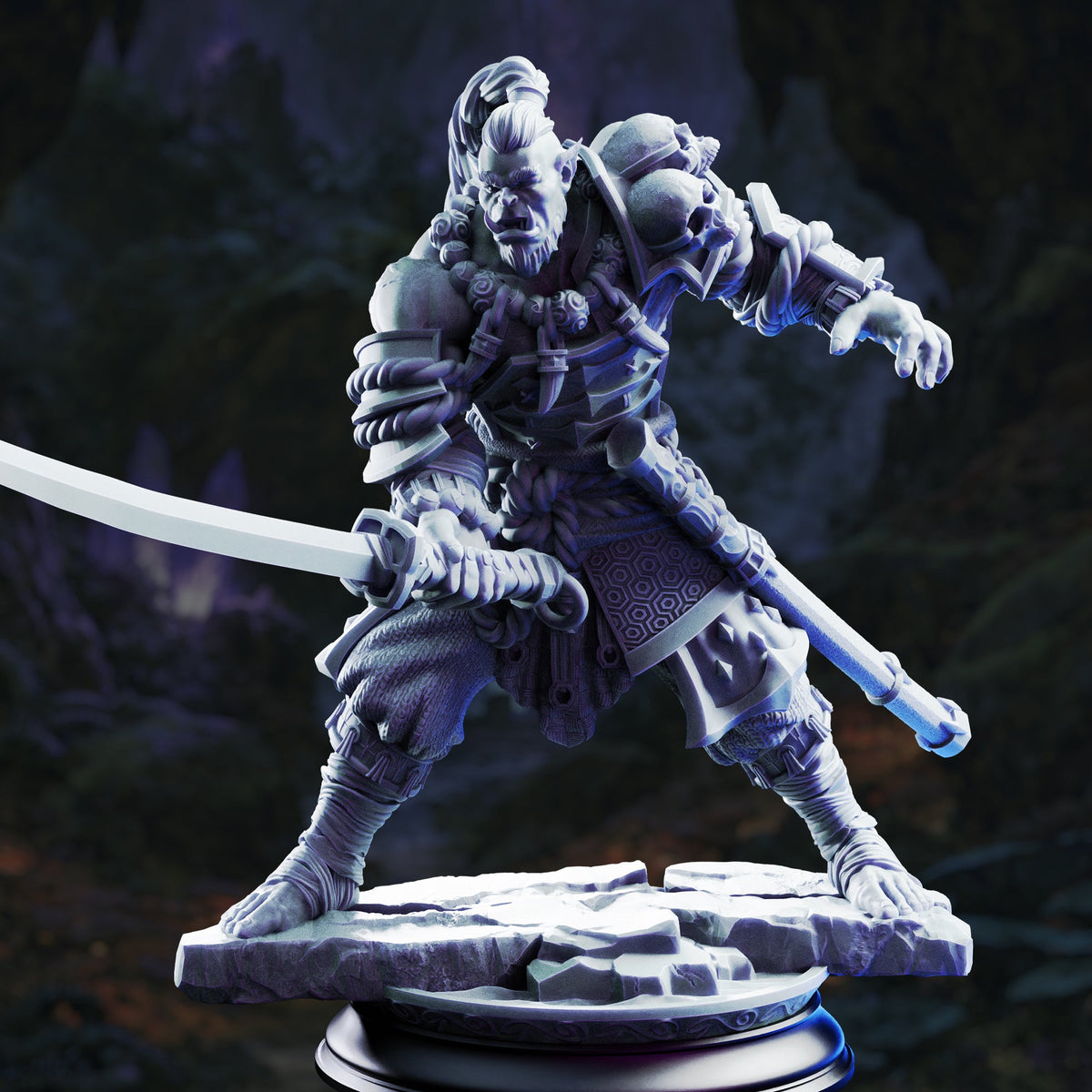 3D Printed Resin Miniature | 32mm Scale | Schism of the Drow - Orc Six Sided Society