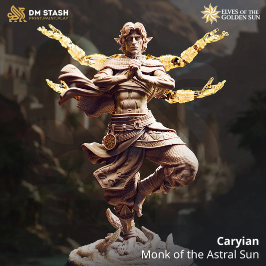 3D Resin Miniature | 32mm Scale |   The Golden Sun - Sun Elf - Six Sided Society
