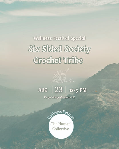 Join the Cochet Tribe at the Wellness Festival – A Creative Crochet Gathering!

Take a break, connect, and create! Join the Cochet Tribe for a heart-warming crochet experience at the upcoming Wellness Festival - a relaxing, joyful gathering where creativity and community meet. Whether you're new to crochet or a seasoned yarn-lover, this event is designed to support mental wellness through mindful making.