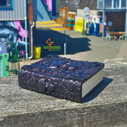 3D Printed Book | Dice + Cards + Mini Storage Box | Death Magic Tome