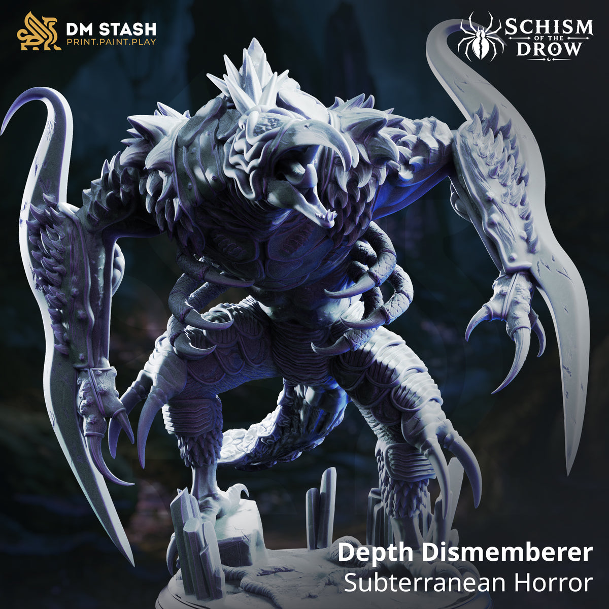 3D Printed Resin Miniature | Large Monstrosity | The Depth Dismemberer