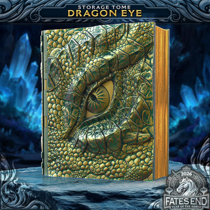 Dragon Eye Tome | 3D Printed Book | Dice + Cards + Mini Storage Box Six Sided Society