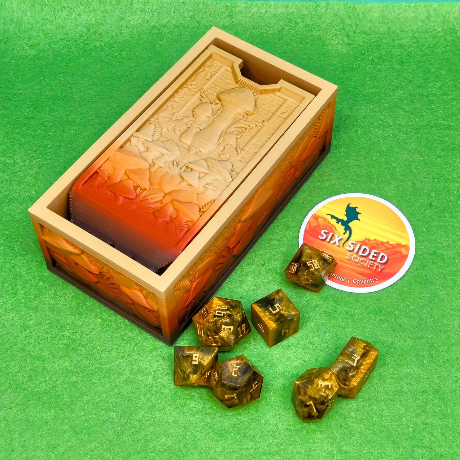 Compact folding dice tower for tabletop games, roleplaying, and dice collectors Six Sided Society