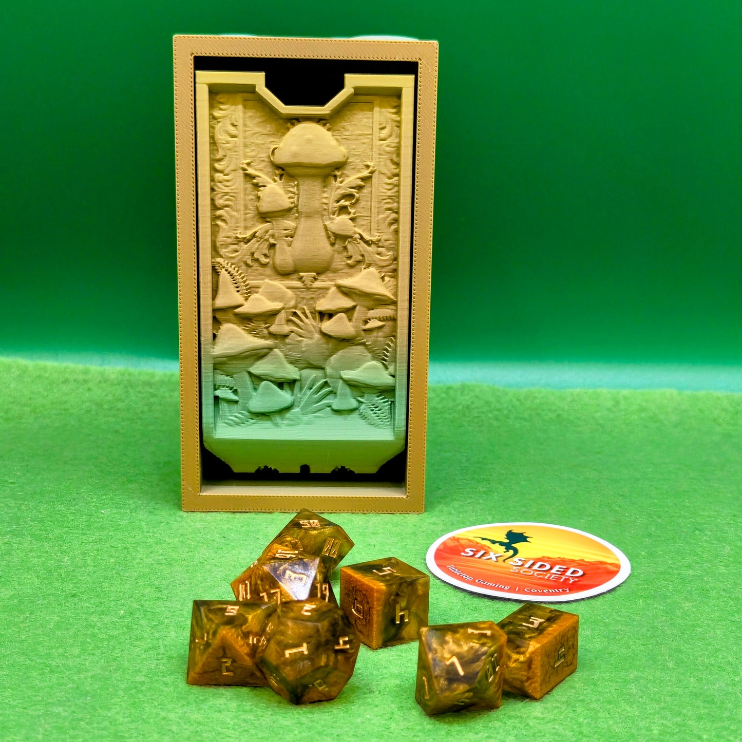 Compact folding dice tower for tabletop games, roleplaying, and dice collectors