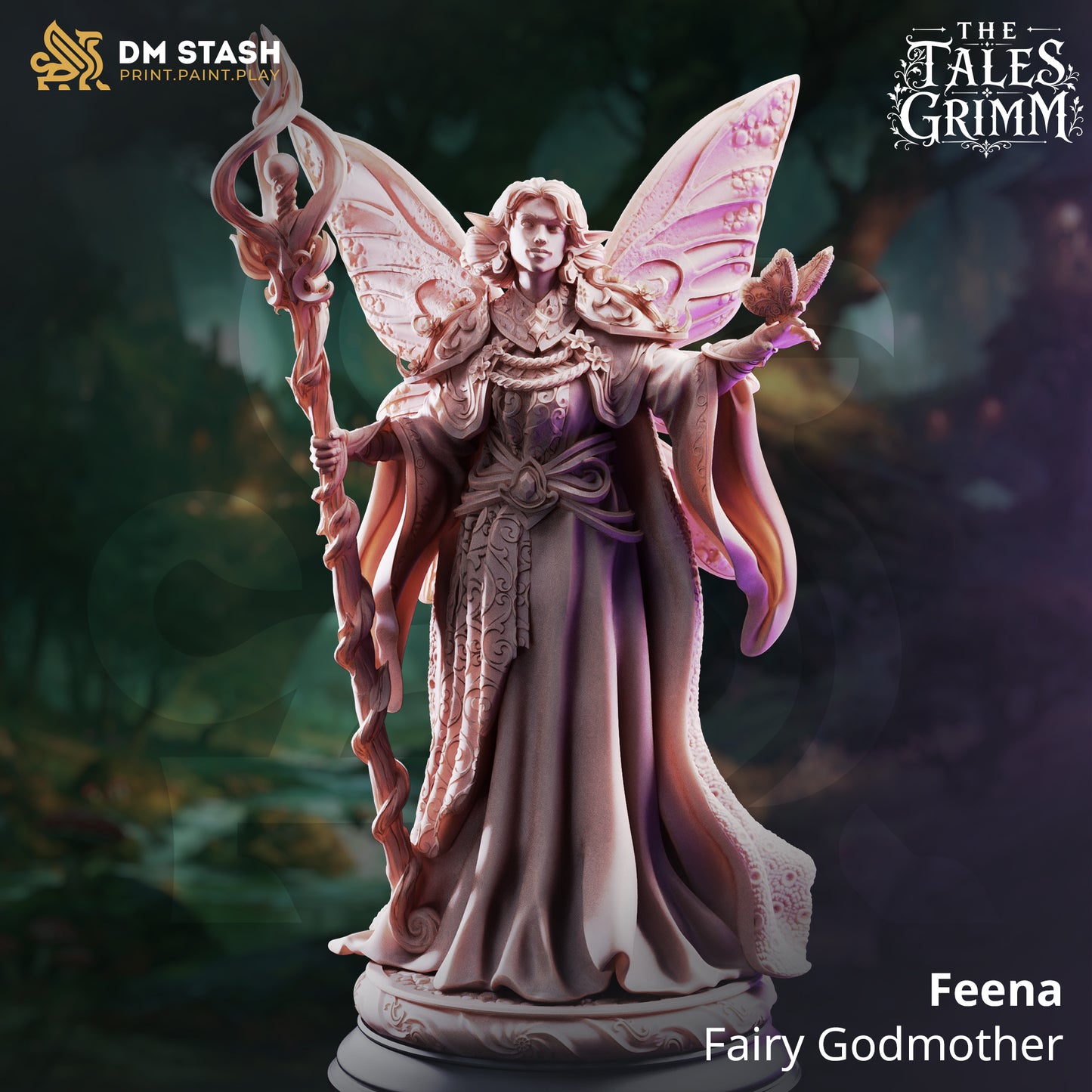3D Printed Resin Miniature | 32mm Scale | The Tales Grimm - Fairy Godmother