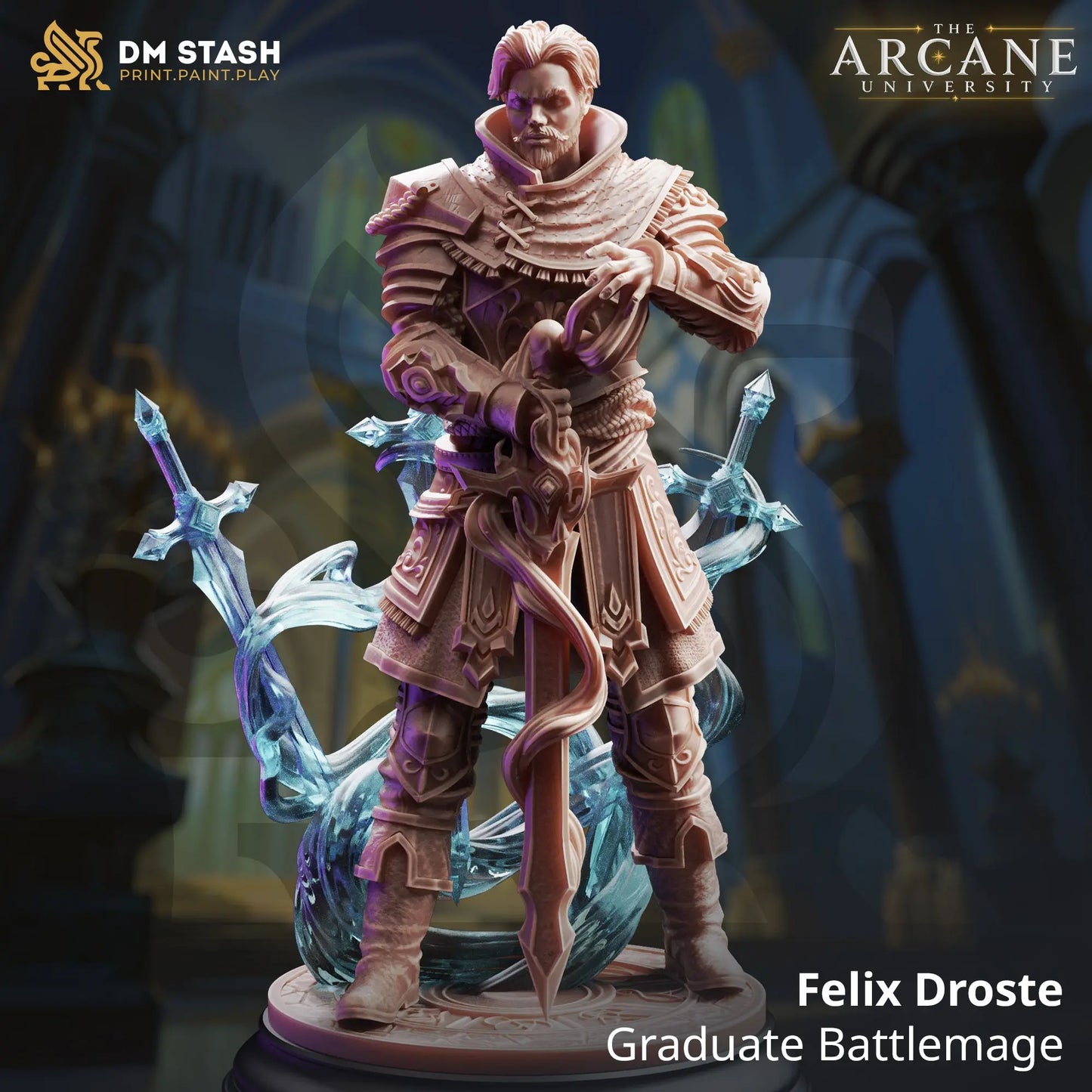3D Printed Resin Miniature | 32mm Scale | The Arcane Univesity - Human