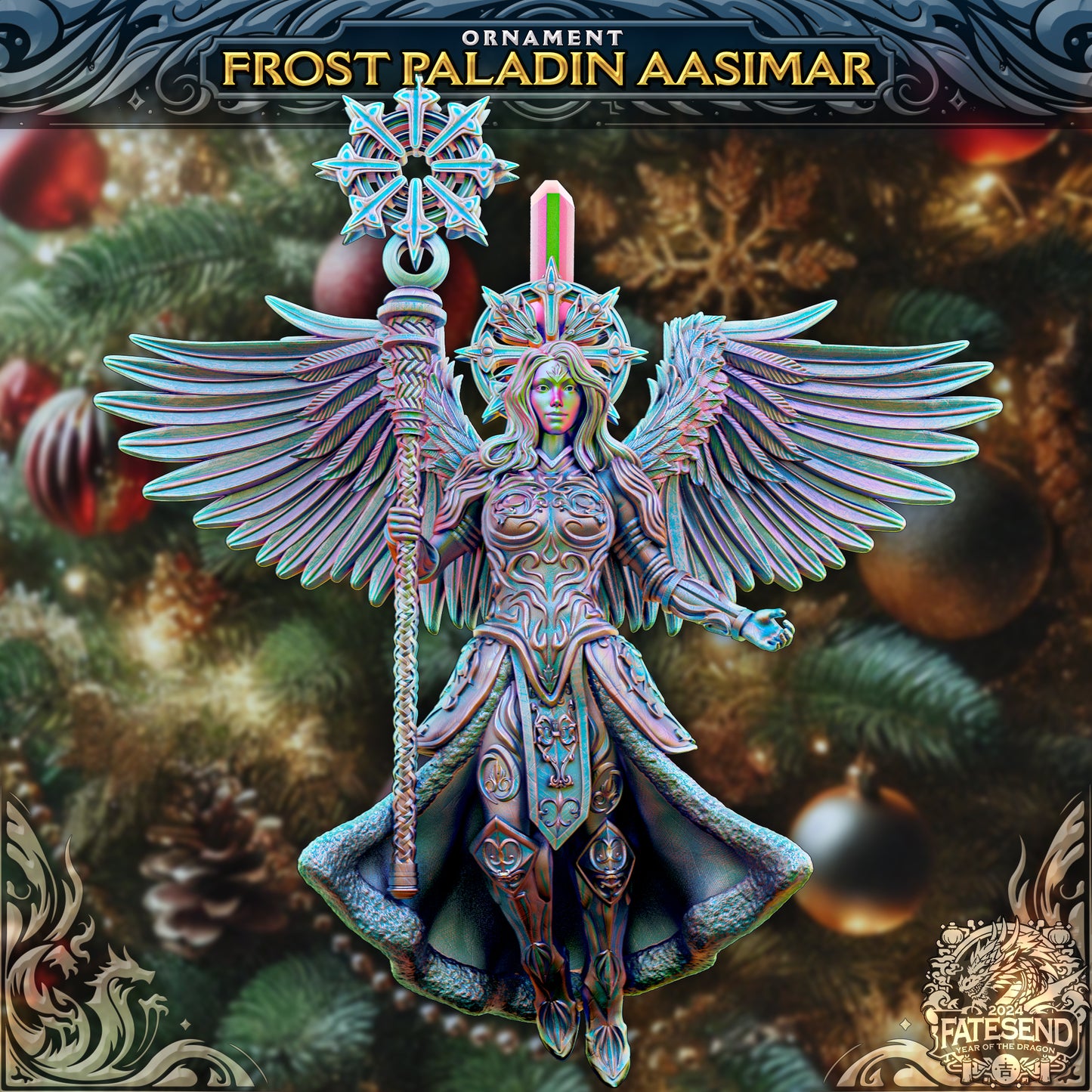 Paladin Angel Resin Ornament | Perfect Geeky Holiday Paint Project - Six Sided Society