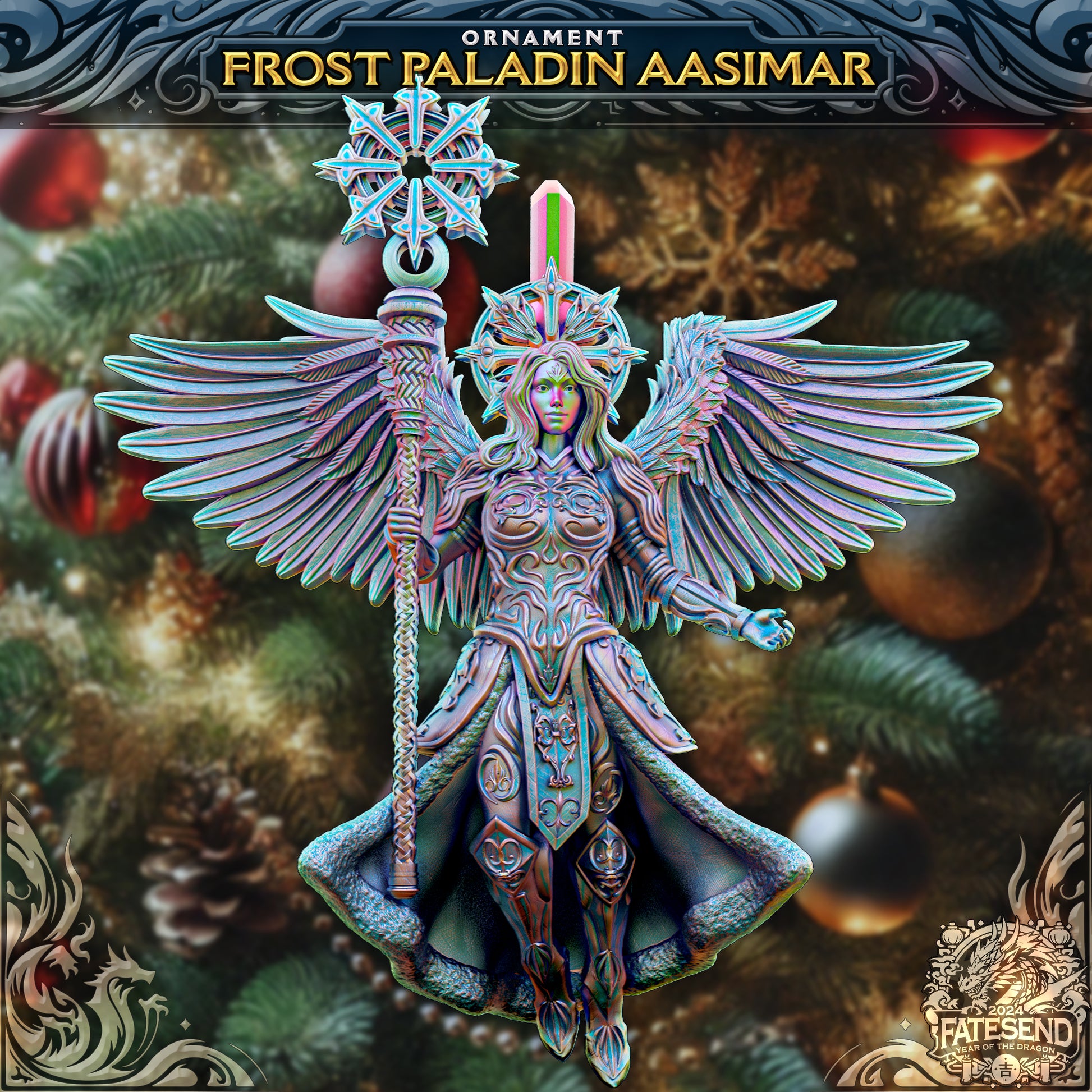 Paladin Angel Resin Ornament | Perfect Geeky Holiday Paint Project - Six Sided Society