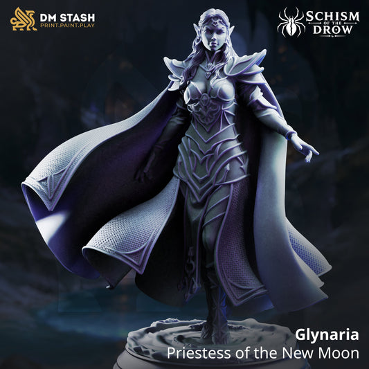 3D Printed Resin Miniature | 32mm Scale | Schism of the Drow - Elf, Drow Six Sided Society