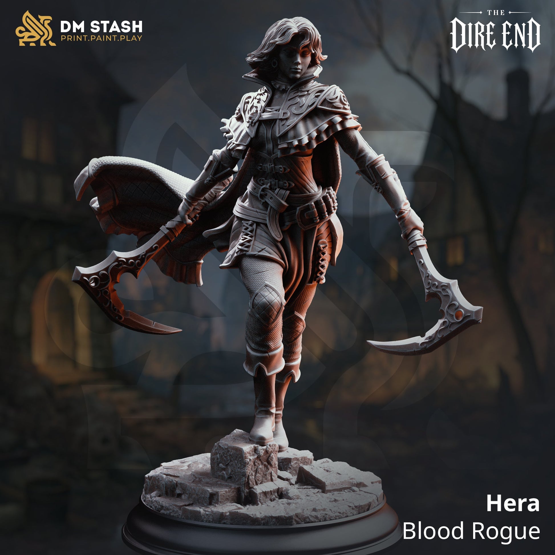 3D Printed Resin Miniature | 32mm Scale | The Dire End - Human Six Sided Society