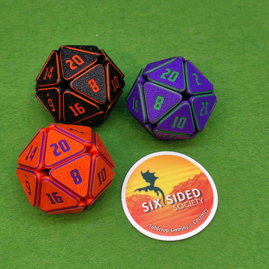 Squishy D20 | 3D Printed Fidget Dice for Tabletop Gamers & RPG Fans