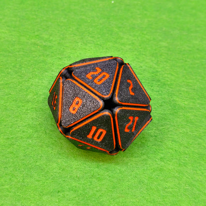Squishy D20 | 3D Printed Fidget Dice for Tabletop Gamers & RPG Fans