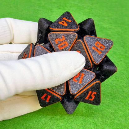 Squishy D20 | 3D Printed Fidget Dice for Tabletop Gamers & RPG Fans