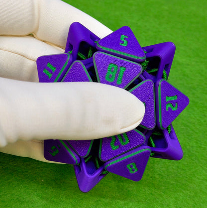Squishy D20 | 3D Printed Fidget Dice for Tabletop Gamers & RPG Fans