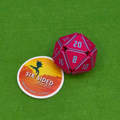 Fidget Dice | One Colour - Textured |3D Printed Squishy D20 for Tabletop Gamers & RPG Fans Six Sided Society