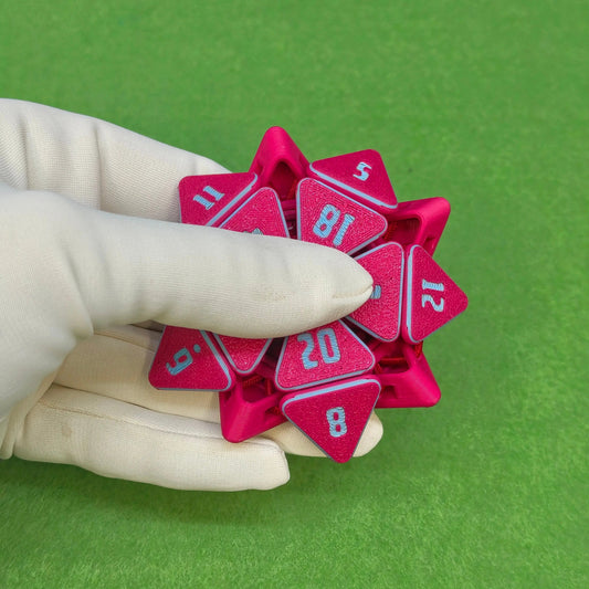 Fidget Dice | One Colour - Textured |3D Printed Squishy D20 for Tabletop Gamers & RPG Fans Six Sided Society