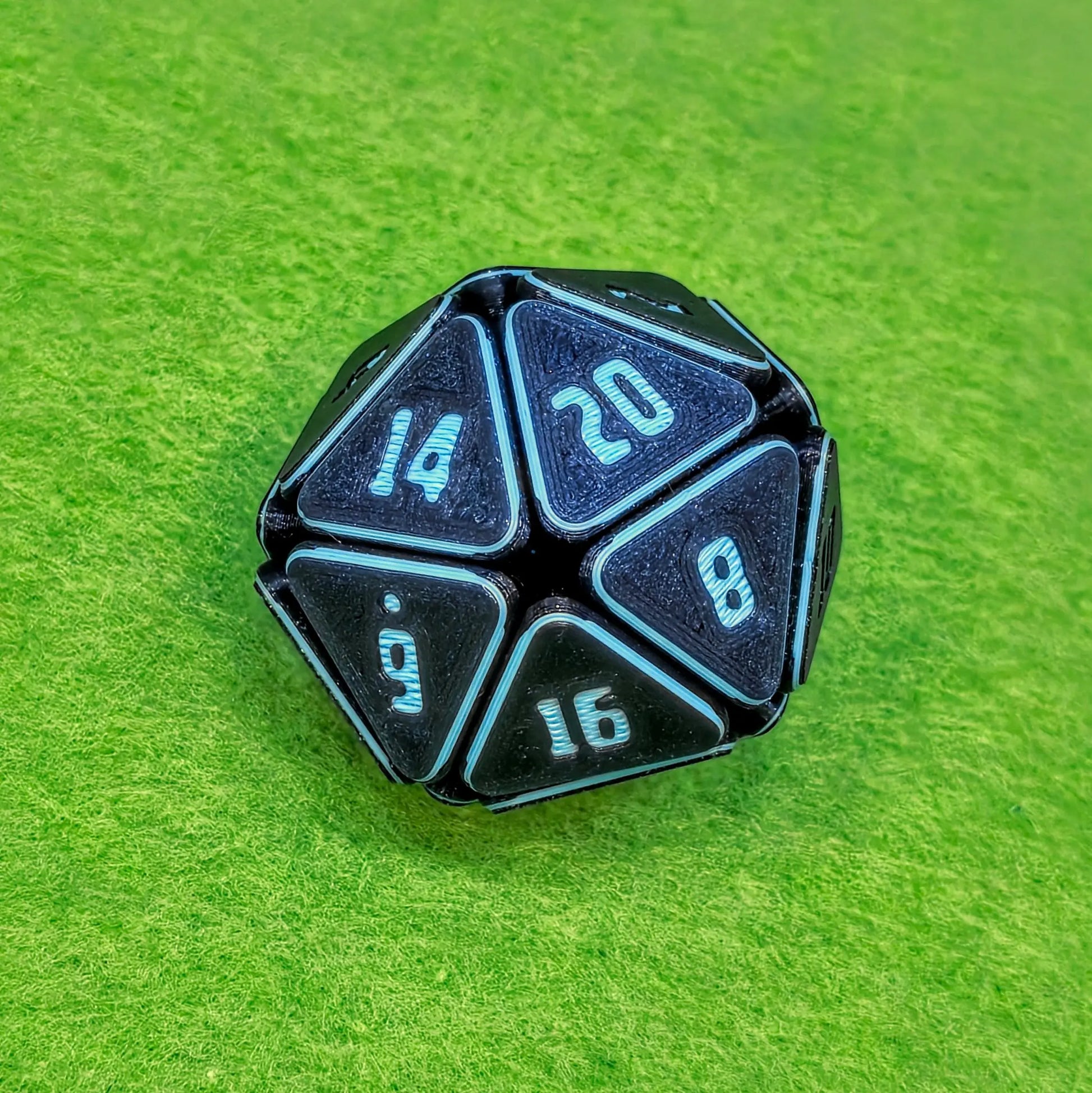 Fidget Dice | One Colour - Smooth | 3D Printed Squishy D20 for Tabletop Gamers & RPG Fans - Six Sided Society