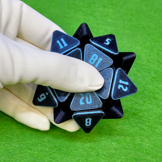 Fidget Dice | One Colour - Smooth | 3D Printed Squishy D20 for Tabletop Gamers & RPG Fans - Six Sided Society