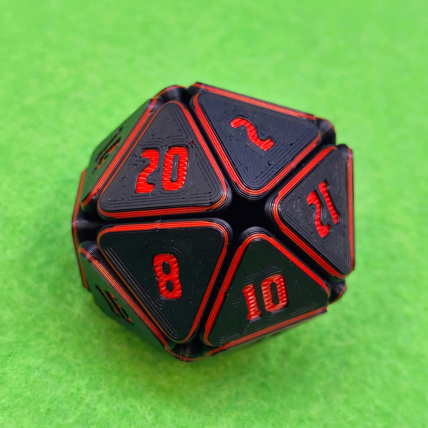 Fidget Dice | One Colour - Smooth | 3D Printed Squishy D20 for Tabletop Gamers & RPG Fans - Six Sided Society