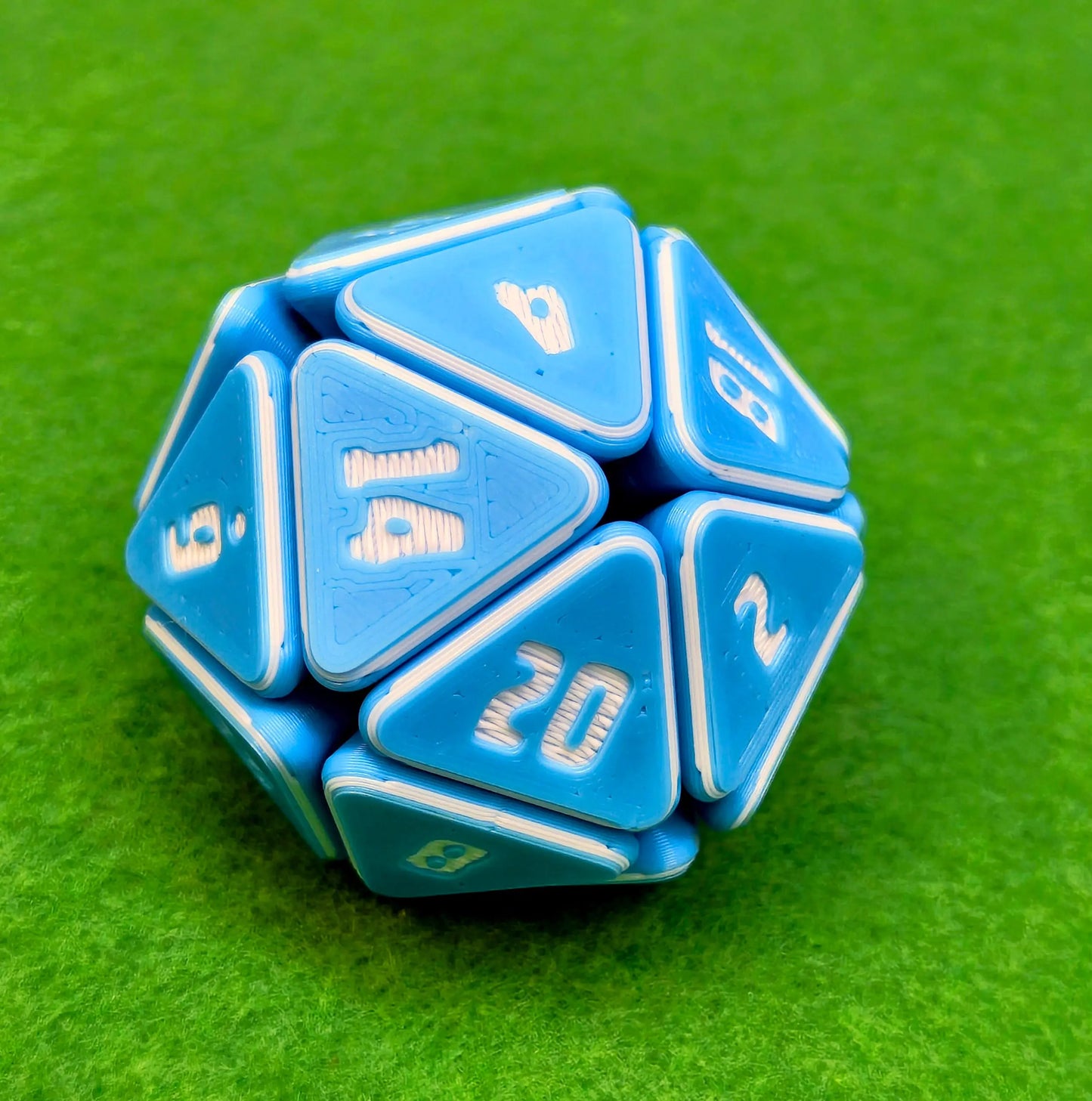 Fidget Dice | One Colour - Smooth | 3D Printed Squishy D20 for Tabletop Gamers & RPG Fans - Six Sided Society