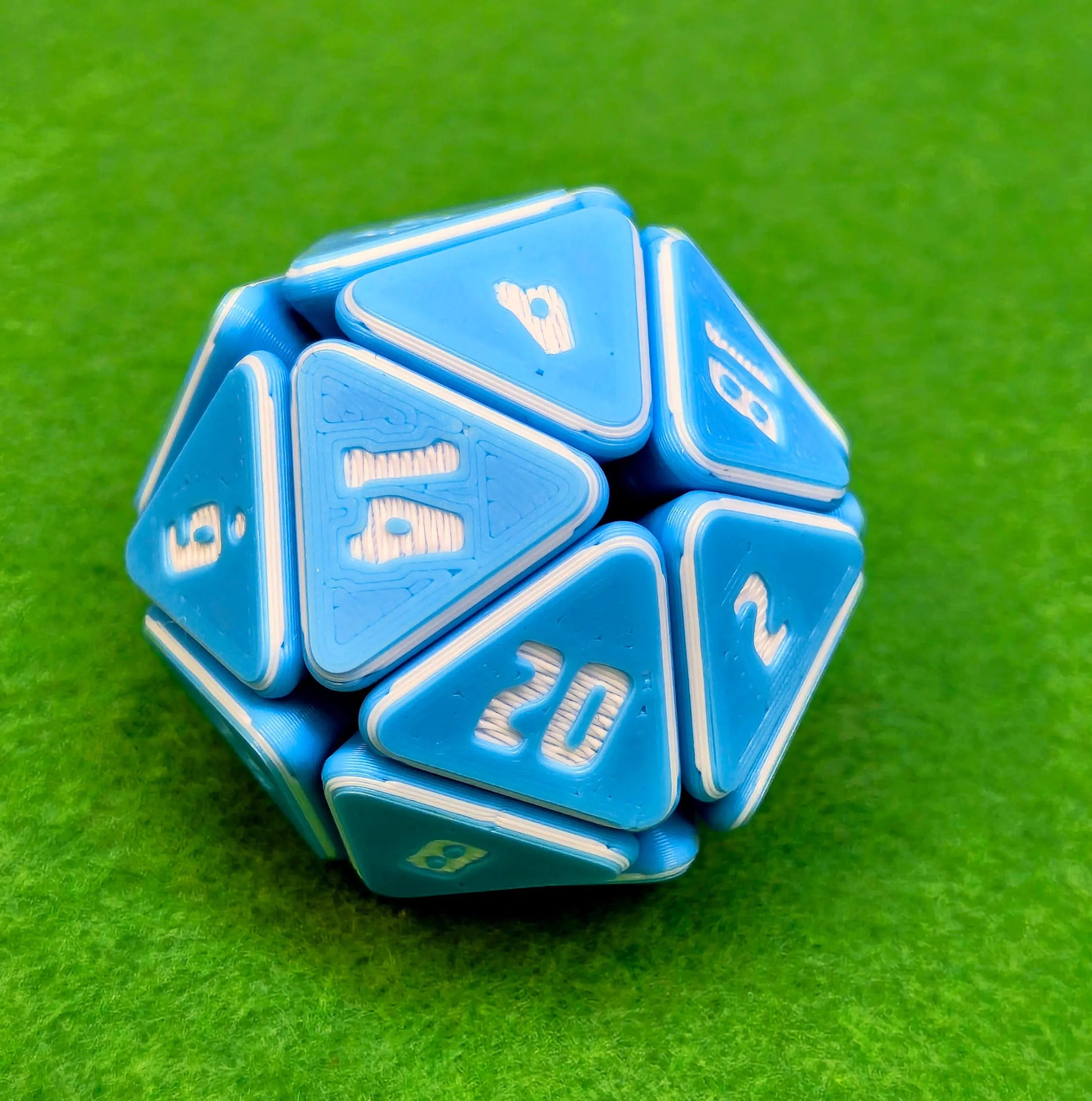 Fidget Dice | One Colour - Smooth | 3D Printed Squishy D20 for Tabletop Gamers & RPG Fans - Six Sided Society