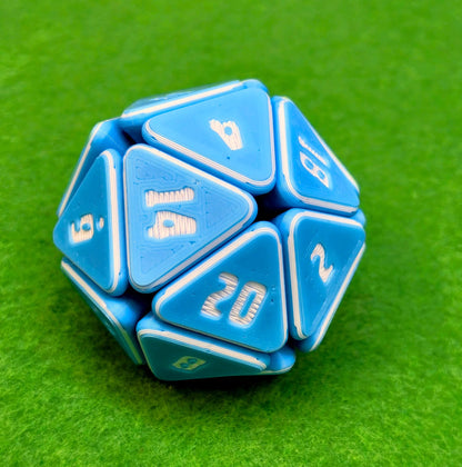 Fidget Dice | One Colour - Smooth | 3D Printed Squishy D20 for Tabletop Gamers & RPG Fans - Six Sided Society