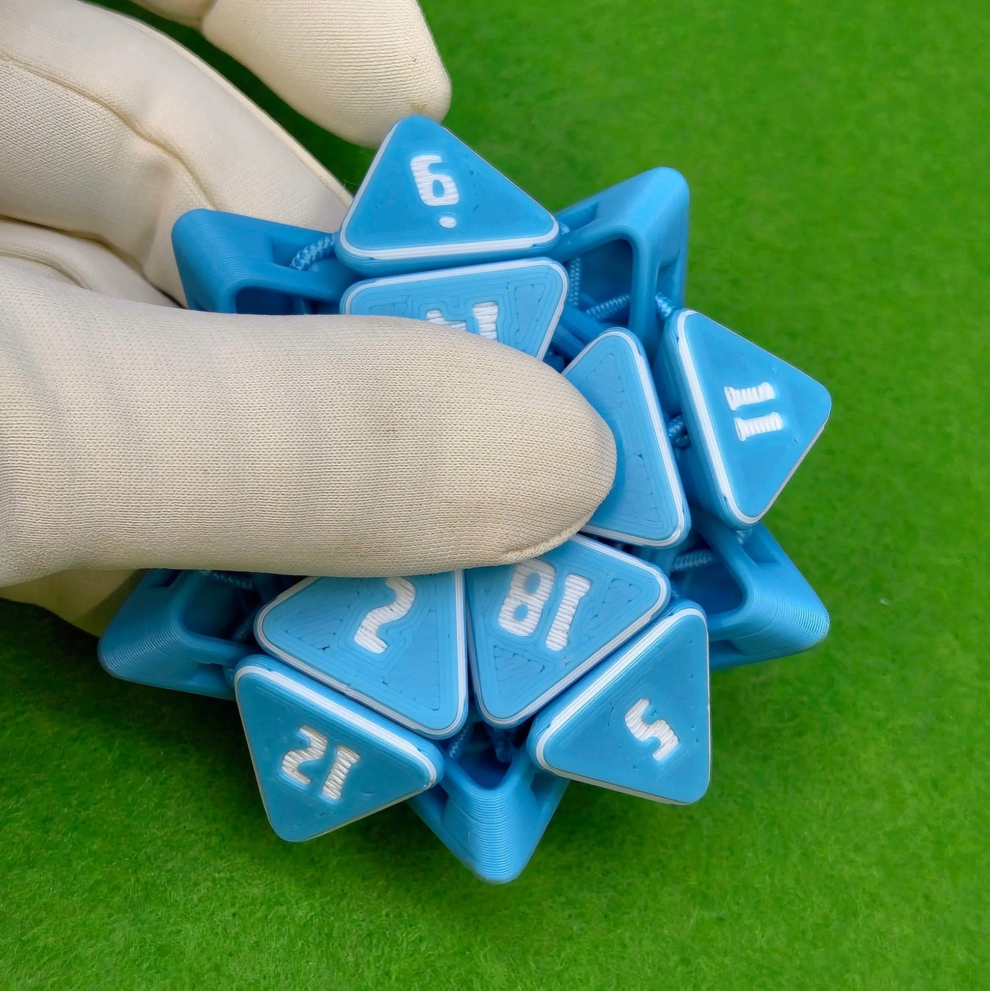 Fidget Dice | One Colour - Smooth | 3D Printed Squishy D20 for Tabletop Gamers & RPG Fans - Six Sided Society